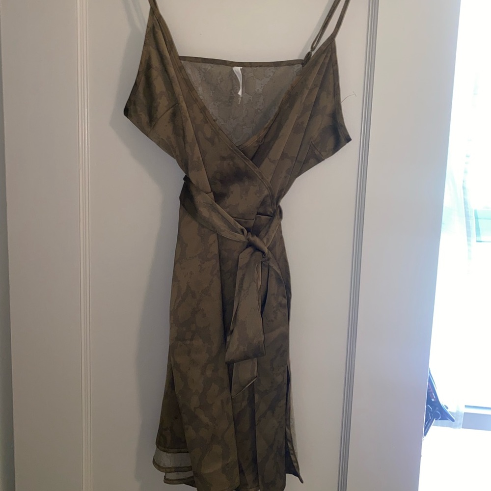 Urban Outfitters green color silky romper size medium